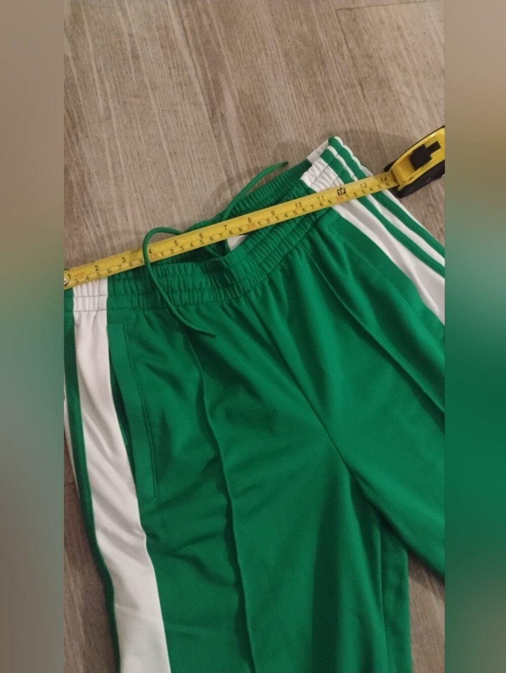 Green Side-Strip Track Pants with White Panels - Picture 4 of 6